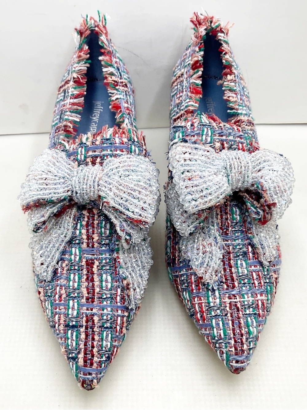 🆕{Jeffrey Campbell} Valensia Pumps in Blue Multi Tweed - Picture 8 of 16